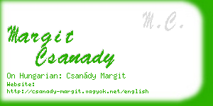 margit csanady business card